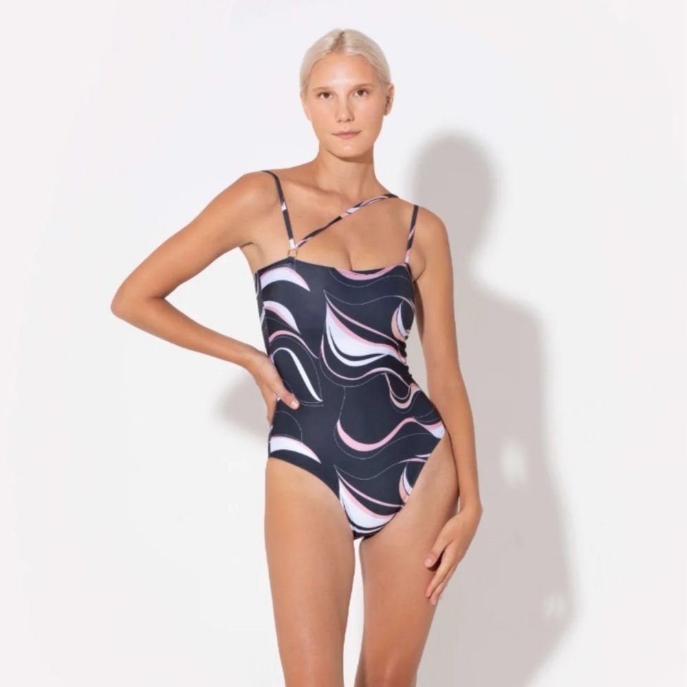 New! Koraru Zabel Tube One-Piece Coral Print Size Large‎